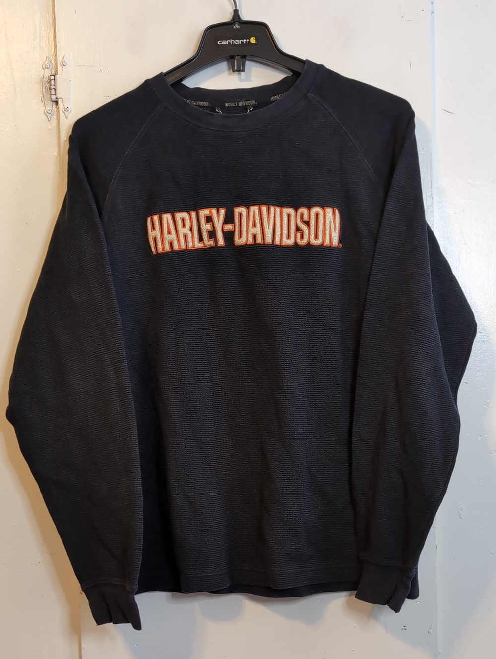 Harley Davidson Long Sleeve Waffle Tee mens medium